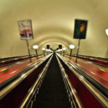 Subway escalator